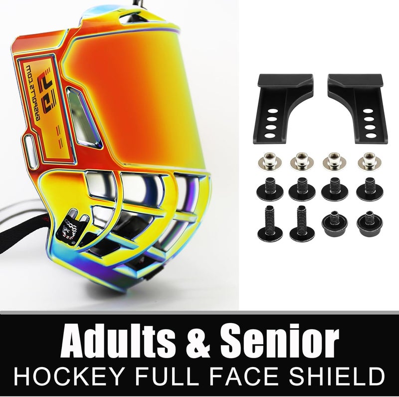 GY Hockey Full Face Shield Visor Senior Ice Hockey Helmet Face Shield Adult & Youth, Anti-Scratch/Anti-Fog/Ce Certified - Image 4